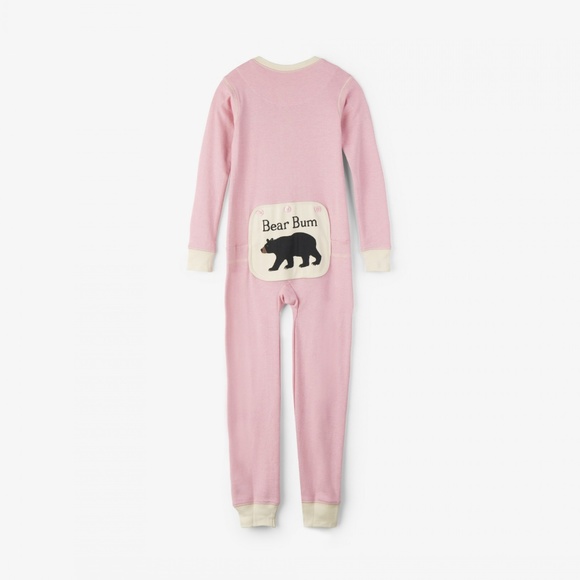 Little Blue House Pyjamas Pink Bear Bum Union Suit - Picture 2 of 2